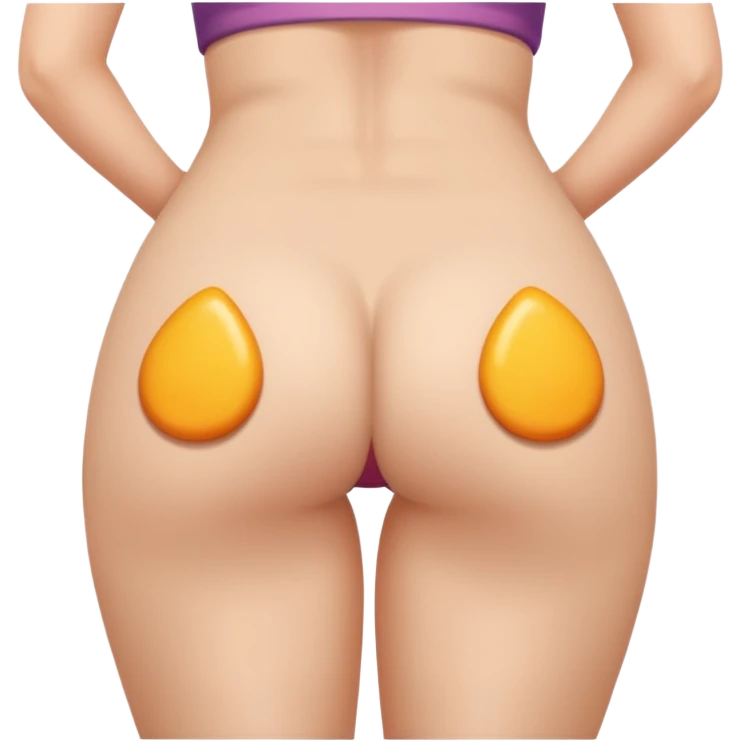 Femme blanche fesse écarter  emoji
