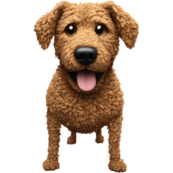 Dog that is made out of worms, giving advice to an anamorphic refrigerator  emoji