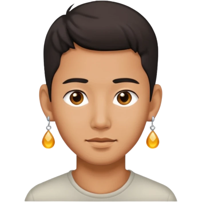 Asian guy with earring  emoji