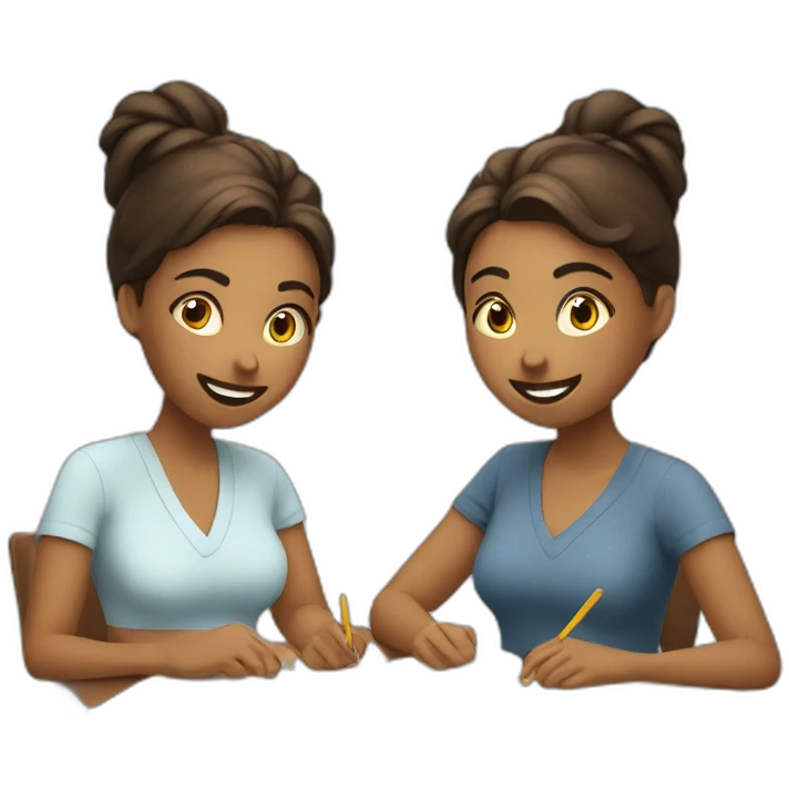 Zany face women studying emoji