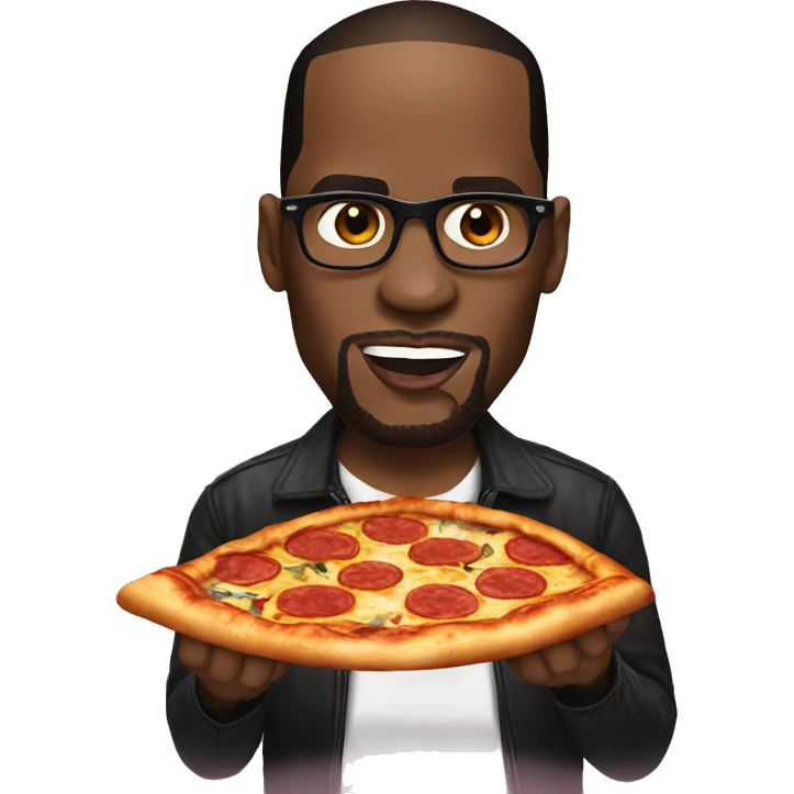 R Kelly eating a pizza  emoji