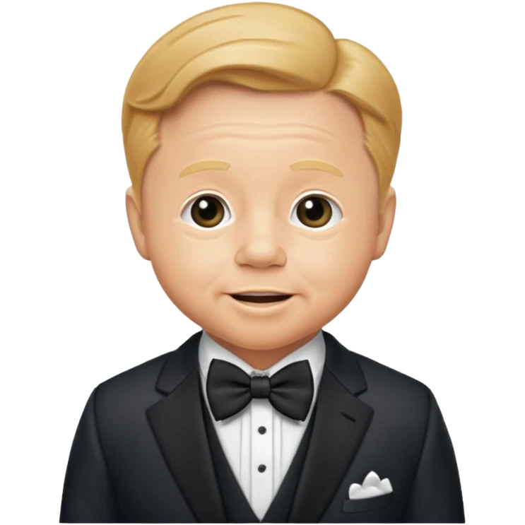 Mickey Rooney with suit with bow tie emoji