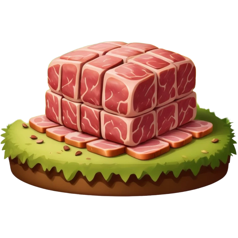Rembrandt style spam meat countryside landscape  emoji