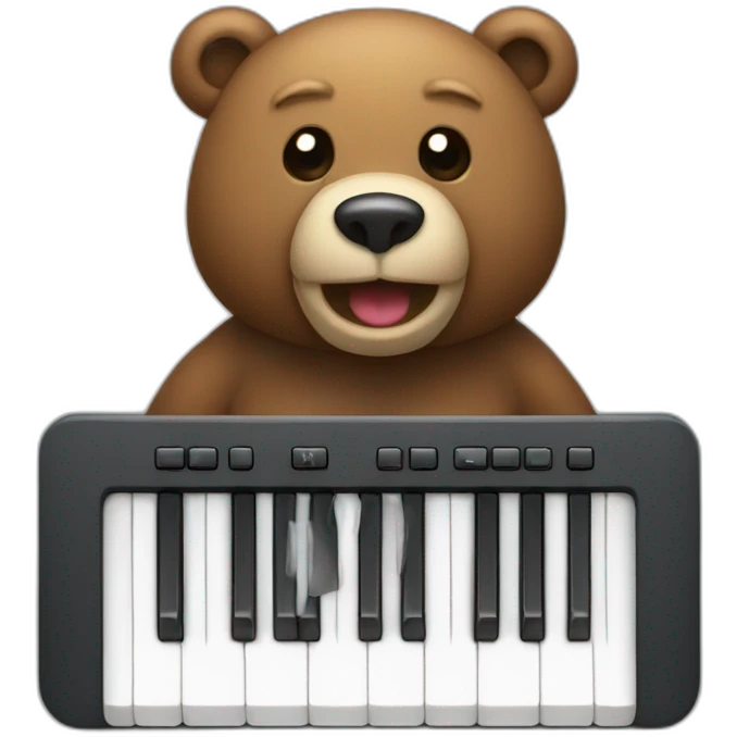 keyboard typing bear emoji