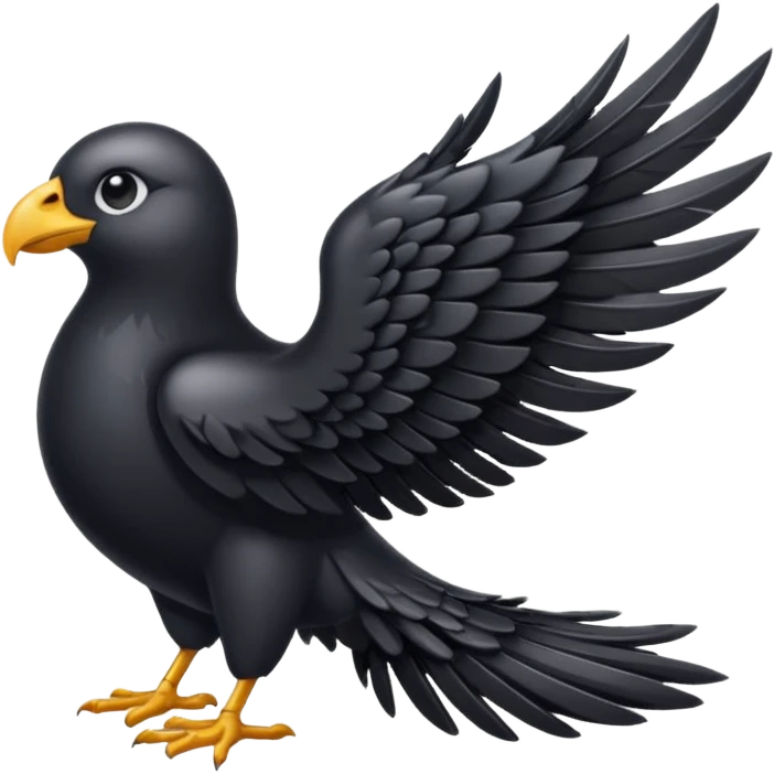 Black wing emoji
