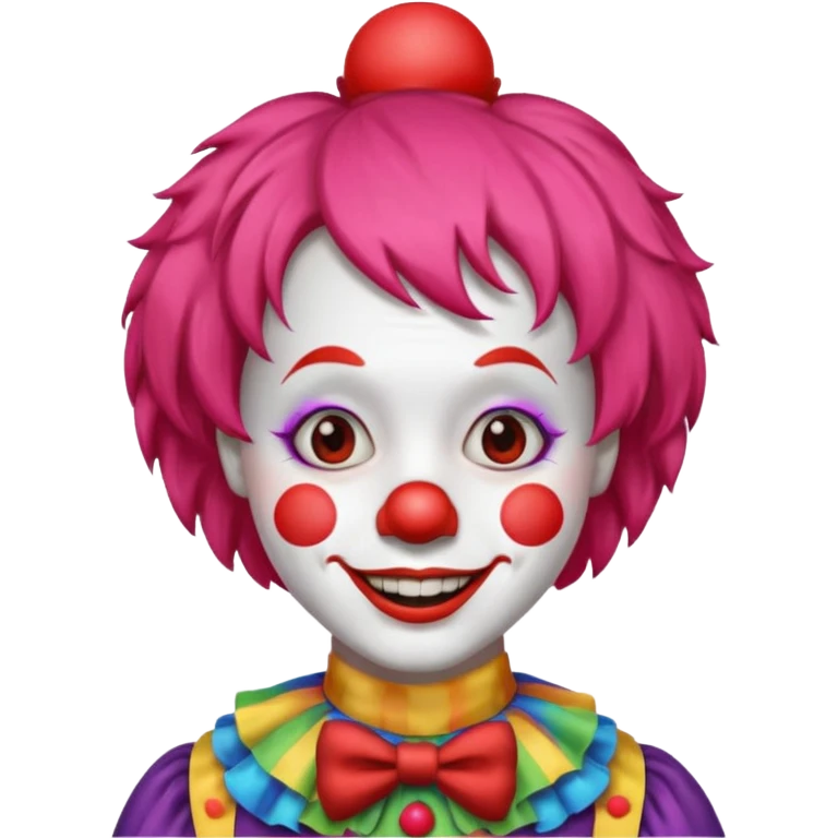 short haired clown emoji