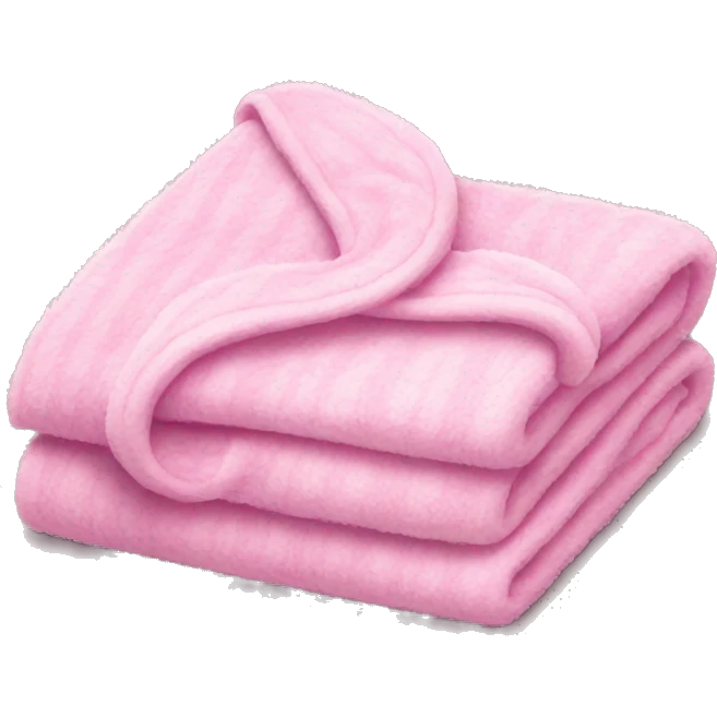 Pink fluffy folded blanket  emoji