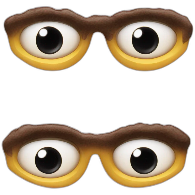 Rodo ojos cafes emoji