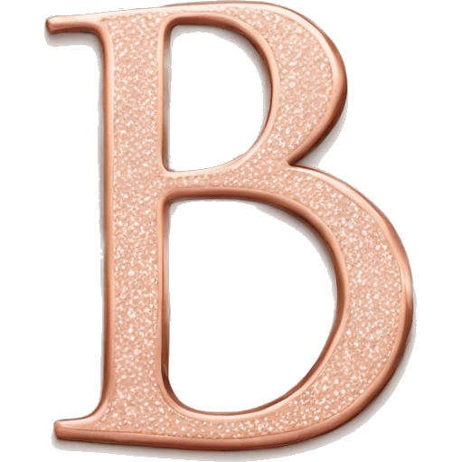 P.S. letters rose gold colour  emoji