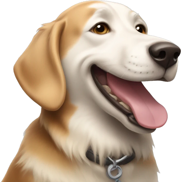 a happy elon musk dog emoji