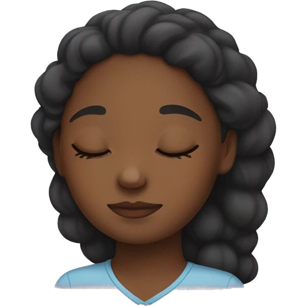 Black girl sleeping  emoji