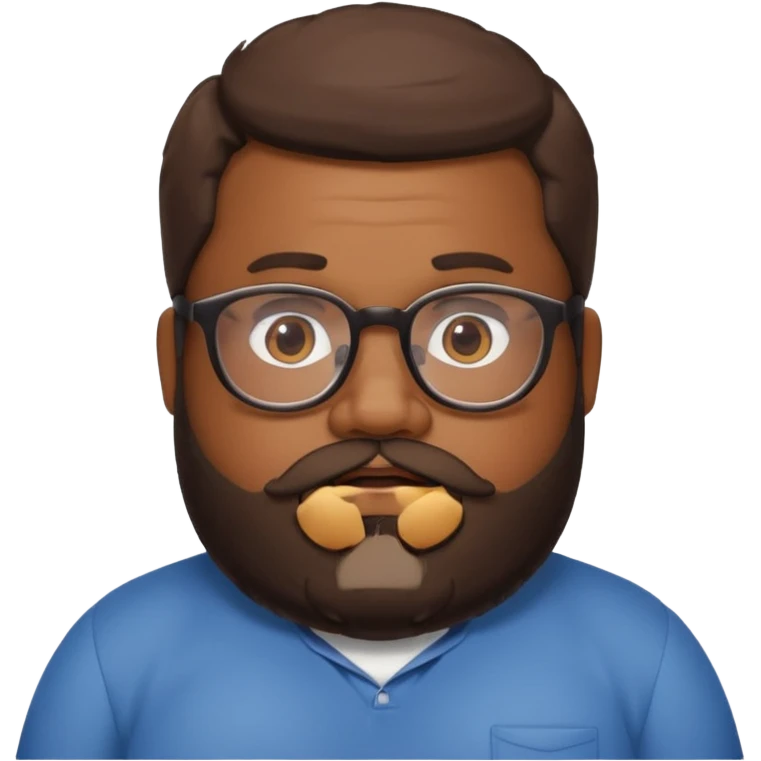 I want an emoji of a chubby person with glasses and a beard emoji