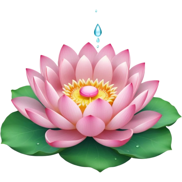water pink lotus circle leaf circle circle emoji