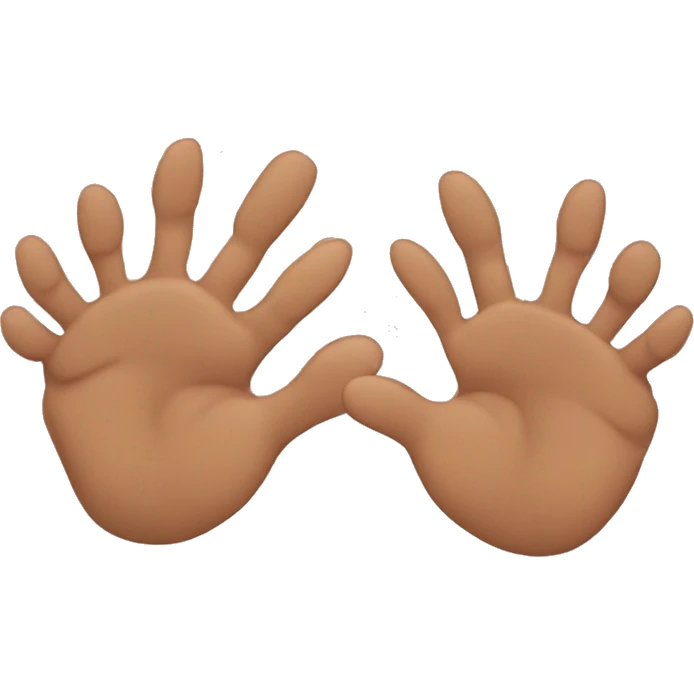 hands shaking but instead bear paws emoji
