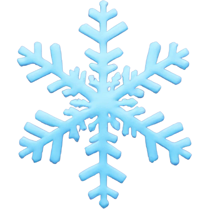 Fulcolor preppy snowflake emoji
