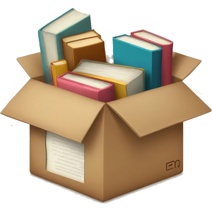open box with books inside emoji