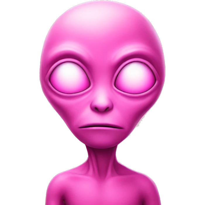 Pink alien emoji
