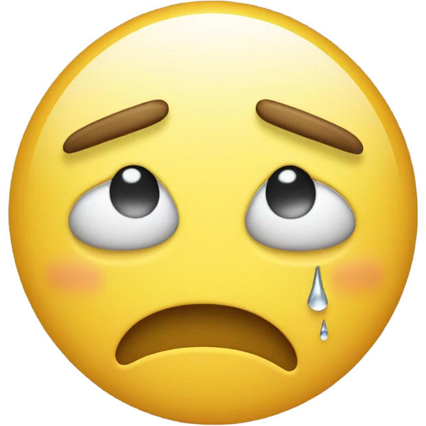 Emoji of sad face with tears emoji