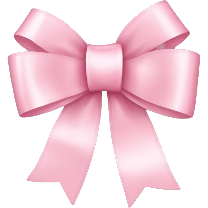 light pink ribbon bow emoji