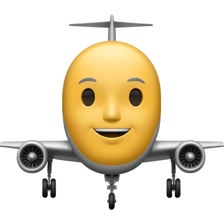 plane take off face on right emoji