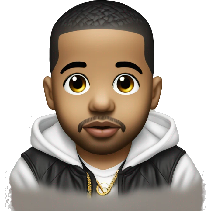 rapper drake as a baby with pacifier emoji