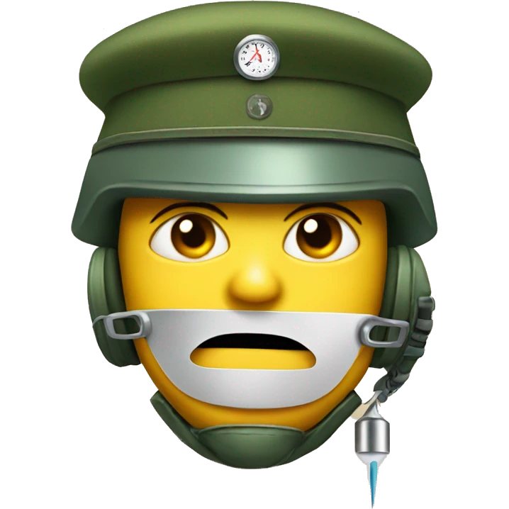 face withthermometer and military helmet emoji