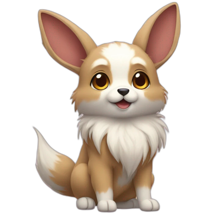 Evee un coeur entre les pattes emoji