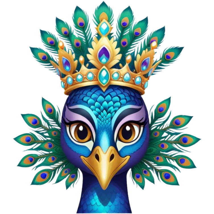 peacock queen emoji