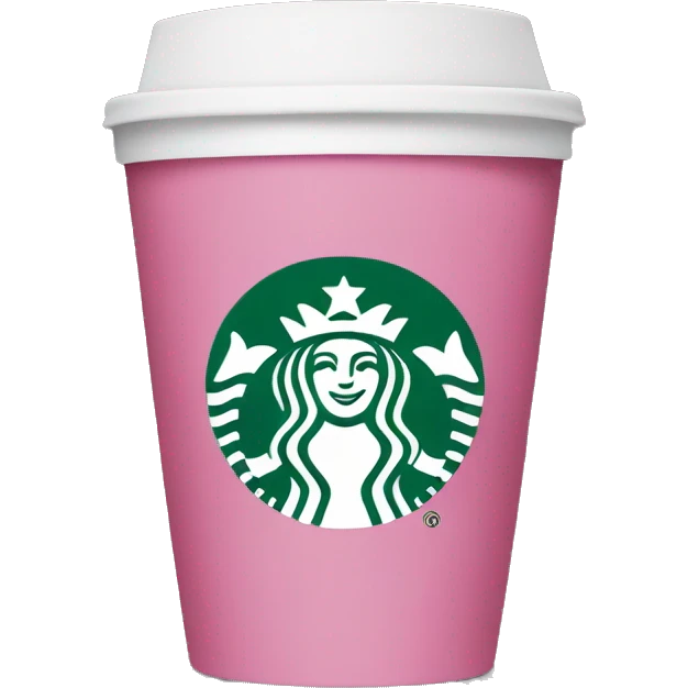 Pink Starbucks cup emoji