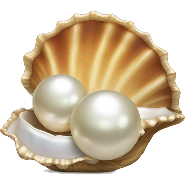 Open Sea shell with pearl emoji