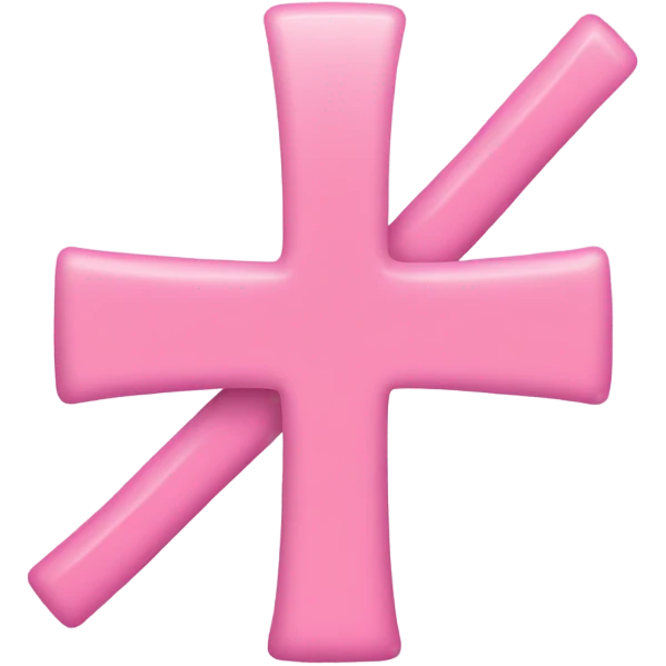 minimalistic pink x icon emoji