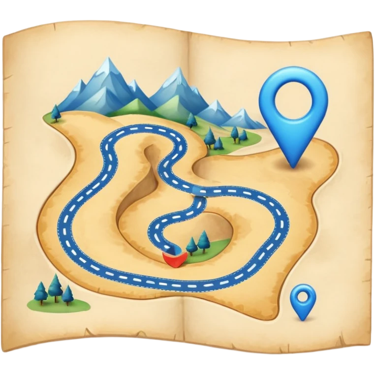 create a realistic emoji showing a logistic route emoji