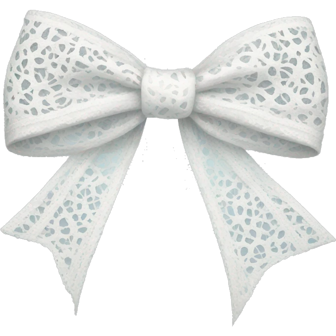 white lace bow emoji