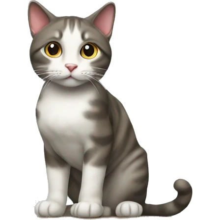 Cat stand on table emoji
