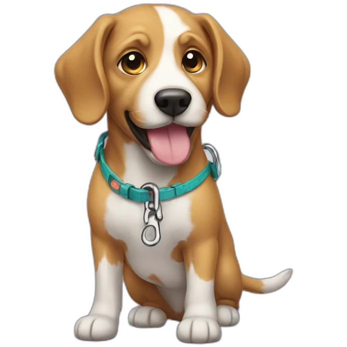 dog on a leash emoji