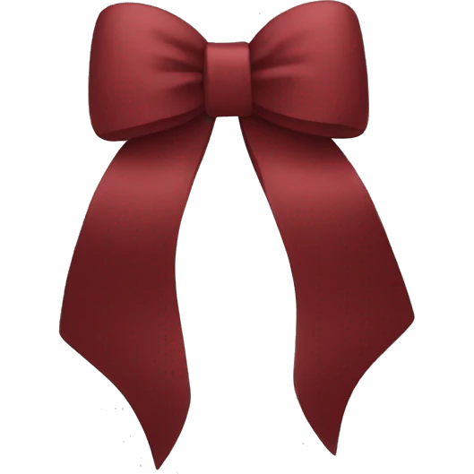 Dark red iPhone bow emoji