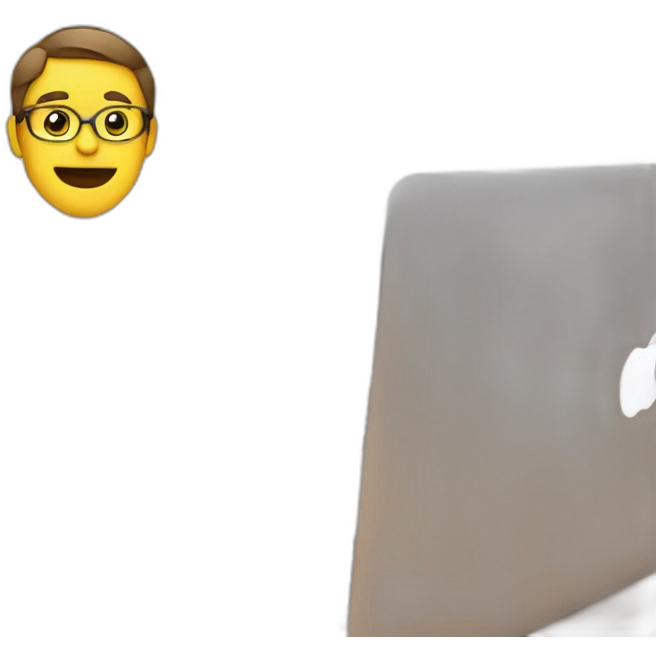 video editor in front of a macbook emoji