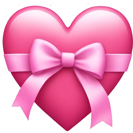 Pink heart with a pink bow on top emoji