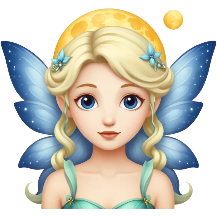 a moon fairy emoji
