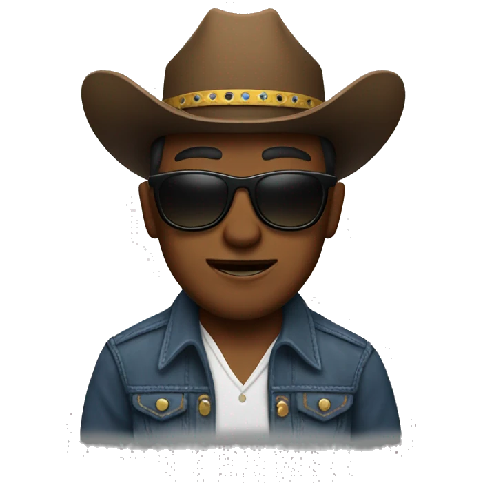 cowboy wearing sunglasses emoji