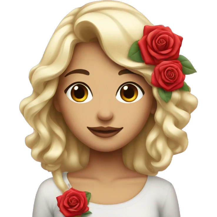 Girl with Arpi Rose Roses emoji