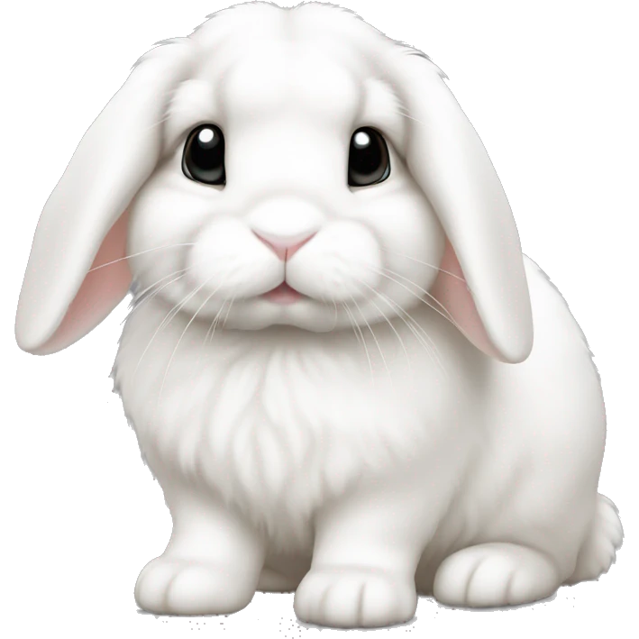 White holland lop bunny  emoji