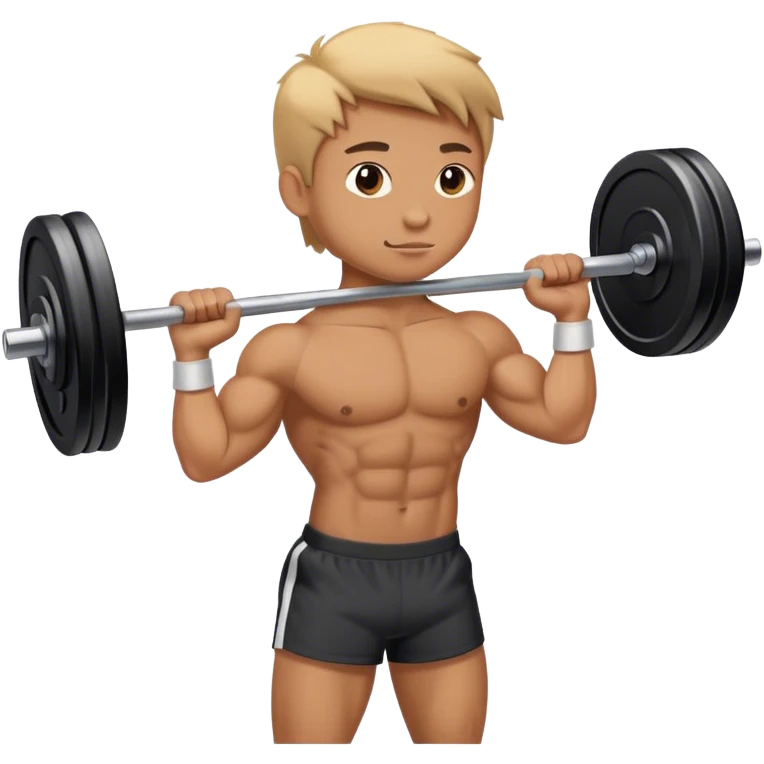 bicep side view holding a barbell emoji