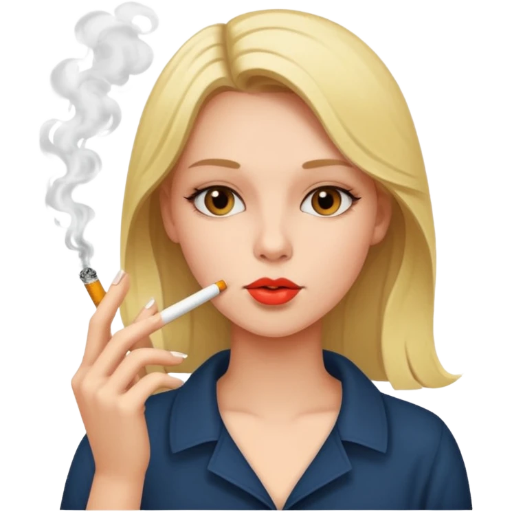 girl smoking a cigarette emoji