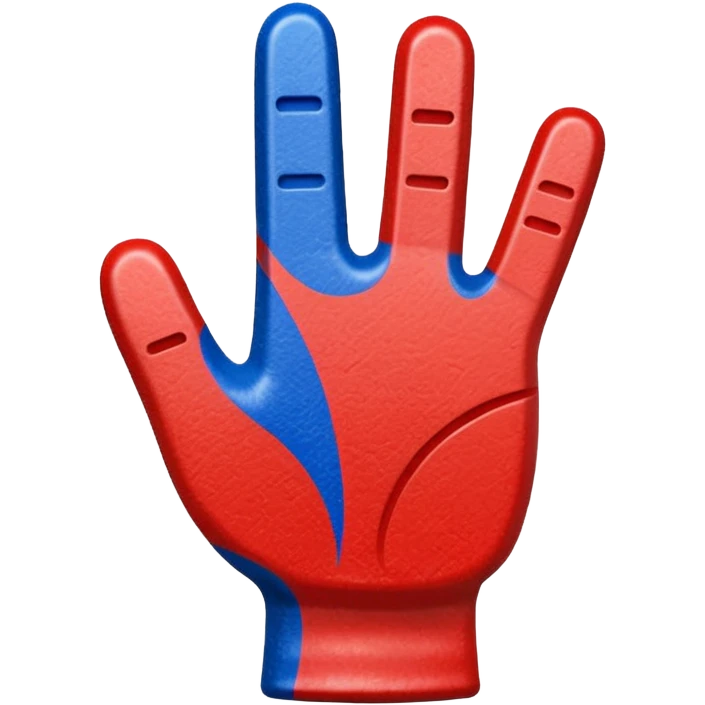 foam finger american football blue (#00A3E0) and red (#F9423A) emoji