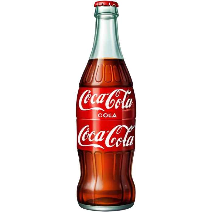 retro Coca Cola bottle with vintage logo emoji