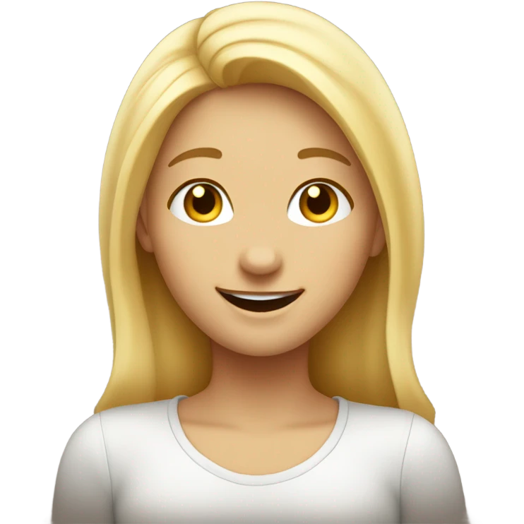 Blond with face inlove  emoji