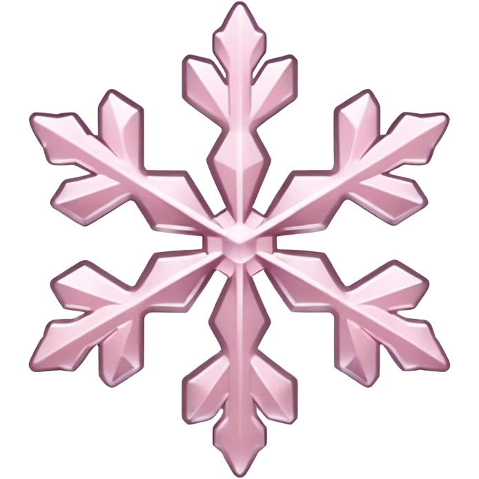 snow flake pale pink 3d icy translucent texture emoji