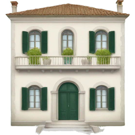 White Italian villa emoji