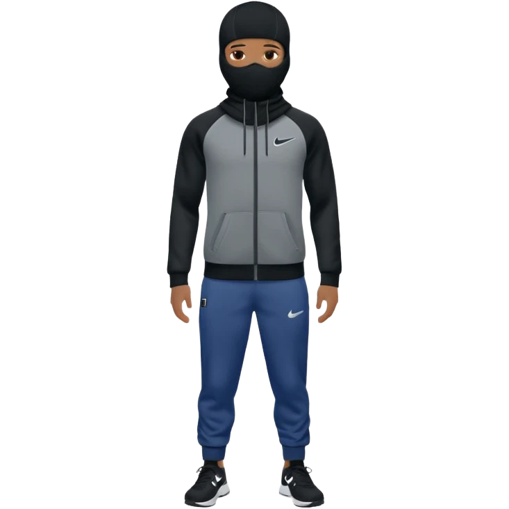 nike tech tracksuit clothing and baclava, no person emoji